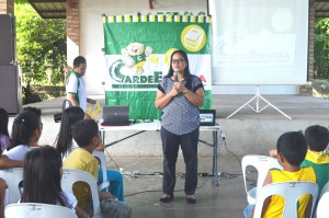 Ms. Glenda Magpantay â€“ AVP for Operations, CARD Bank, Inc. sharing her inspirational message to students.